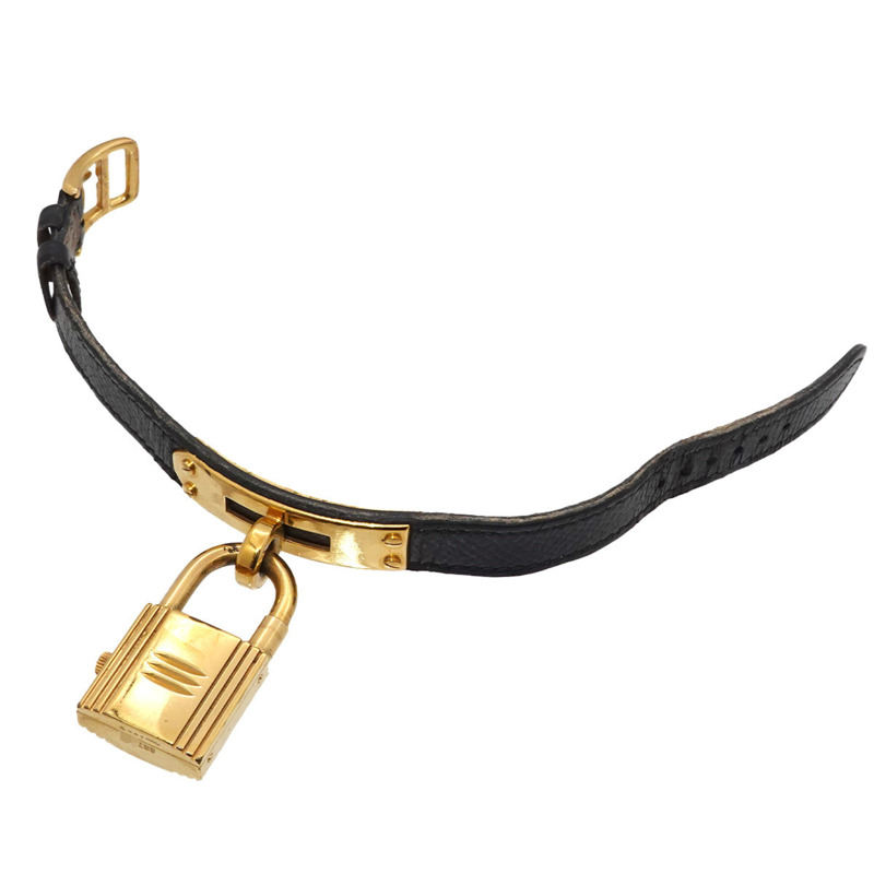 愛馬仕 Kelly 女士腕錶，黑色石英錶盤，附 Cadena 錶帶-5