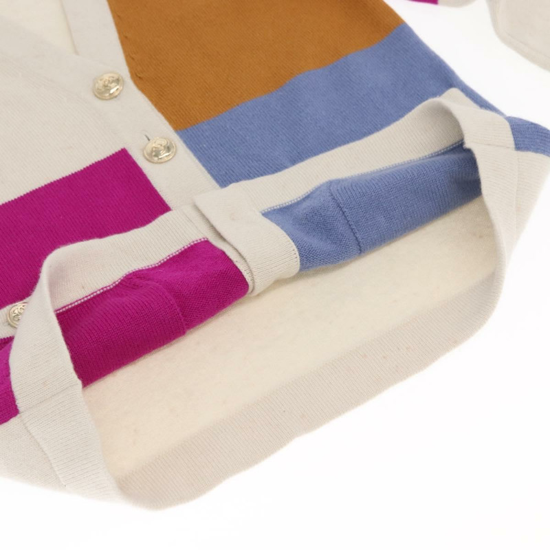 【日本直送】香奈兒 COCO 紐扣開襟羊毛衫，羊絨材質，多色，CC 標誌，貨號 159498M-12