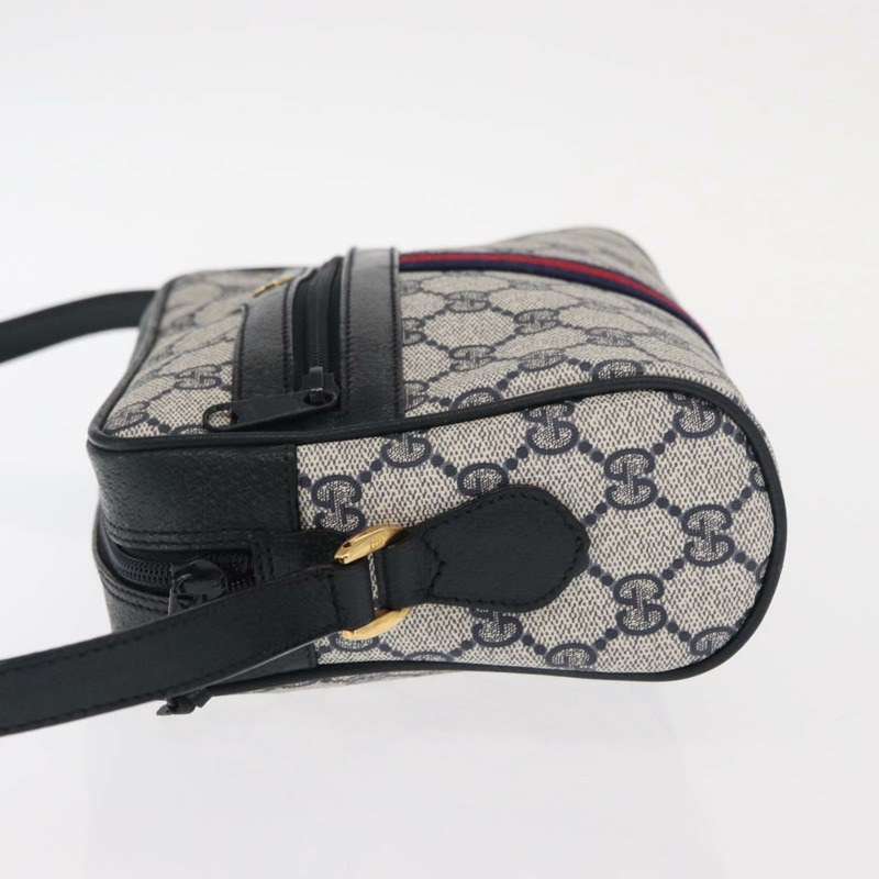 【日本直送】GUCCI GG Supreme Sherry Line 單肩包 PVC 海軍藍/紅色 89 02 004 Auth am10314-3