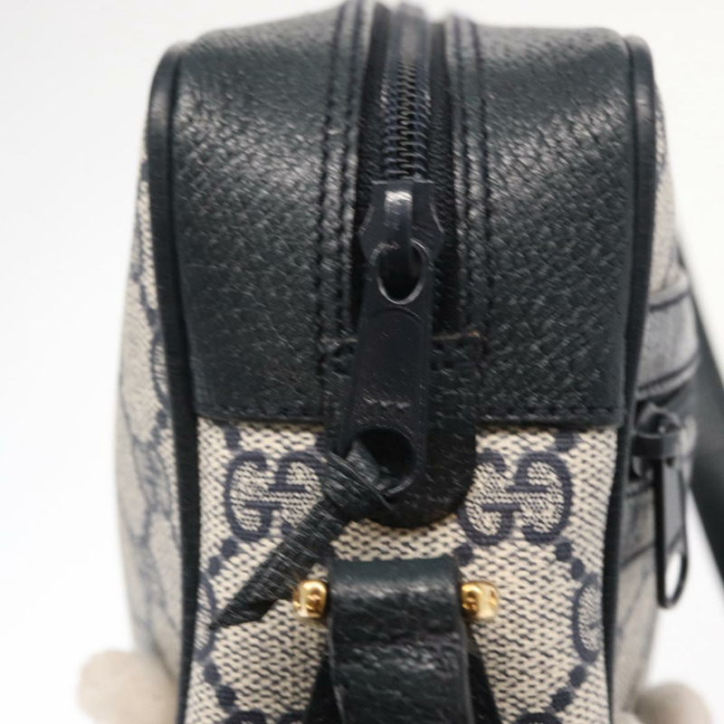 【日本直送】GUCCI GG Supreme Sherry Line 單肩包 PVC 海軍藍/紅色 89 02 004 Auth am10314-16