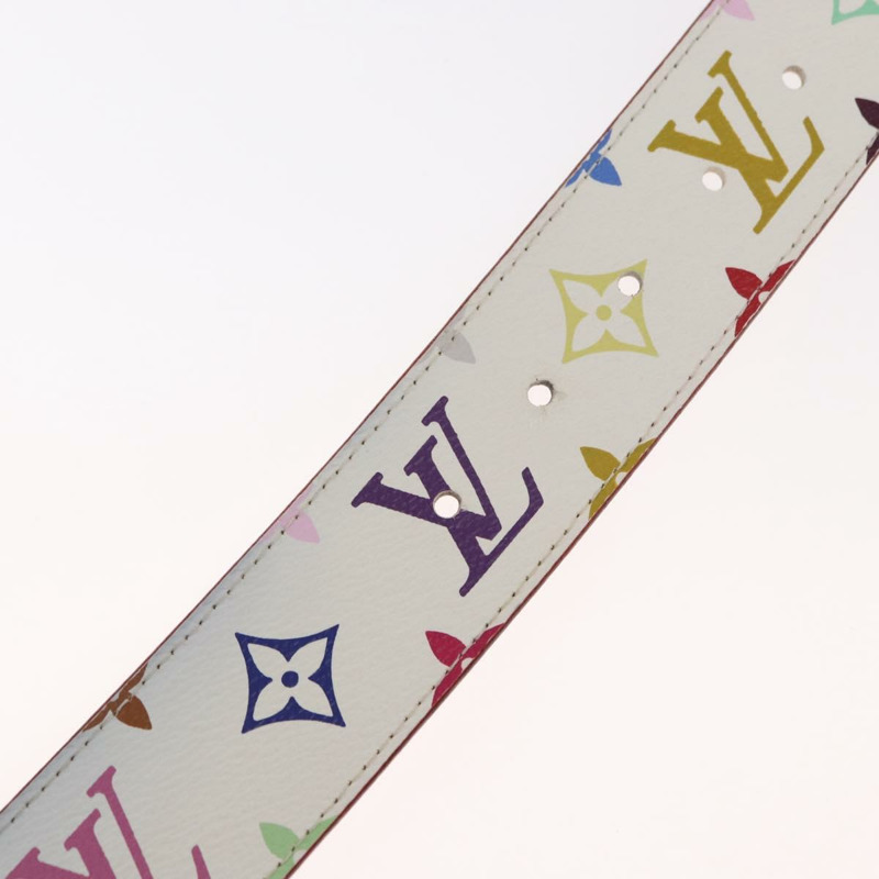 【日本直送】路易威登 (LOUIS VUITTON) 多色皮帶，LV 印花字母鉚釘 M6909，正品編號 159470V-12
