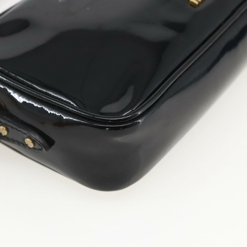 【日本直送】Miu Miu 琺瑯鏈條單肩包 2way 黑色金色 Auth 159323V-18