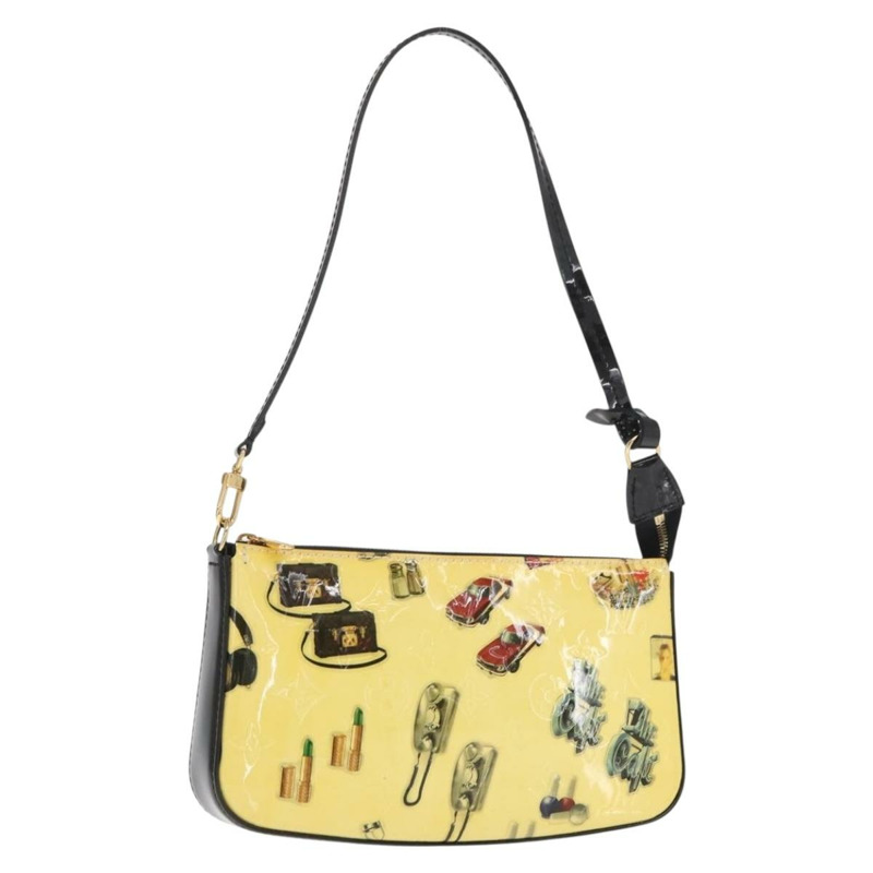 【日本直送】路易威登 Vernis 貼紙手袋配件袋白色 M90928 正品 159272-0