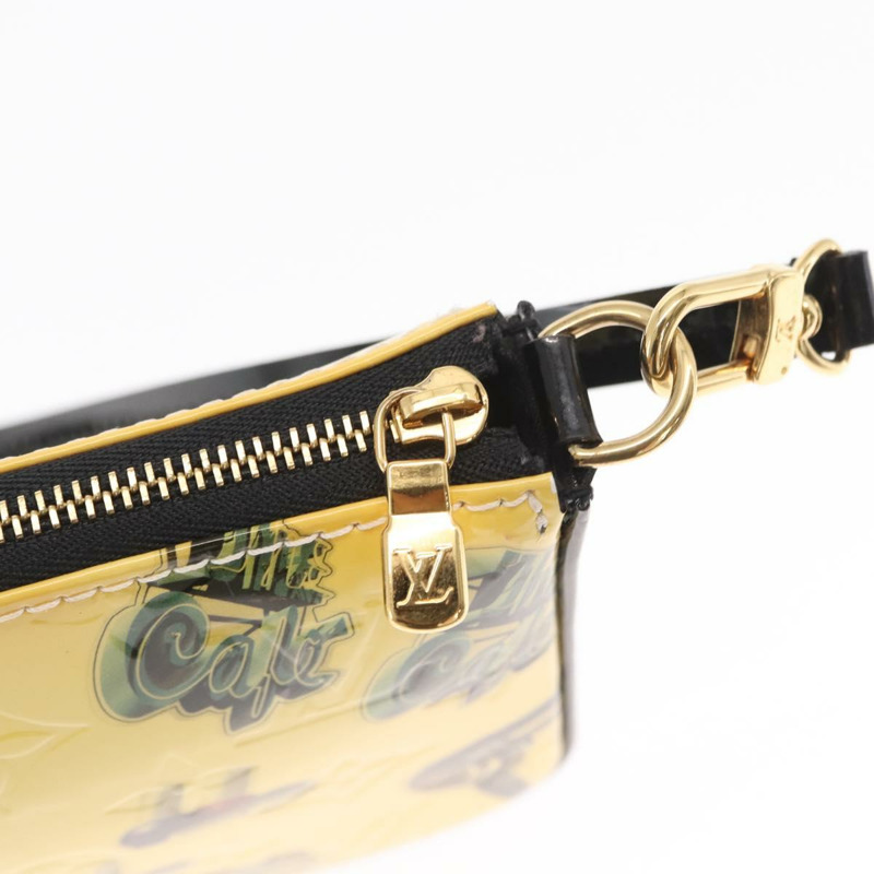 【日本直送】路易威登 Vernis 貼紙手袋配件袋白色 M90928 正品 159272-9