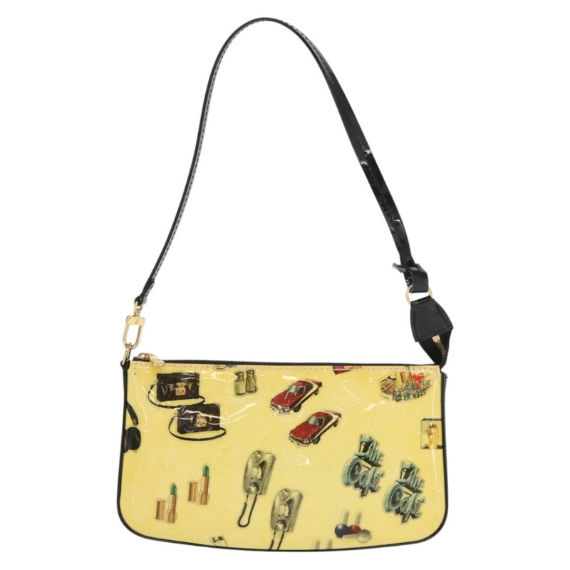 【日本直送】路易威登 Vernis 貼紙手袋配件袋白色 M90928 正品 159272-12