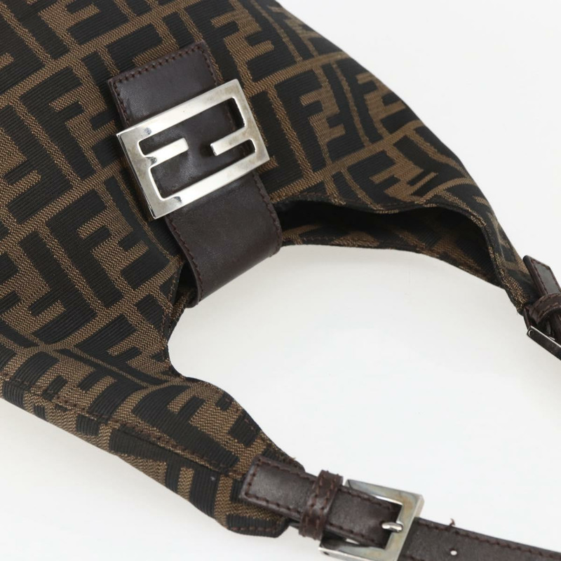 【日本直送】FENDI Zucca帆布手提包 黑色 棕色 銀色 正品 am10298-5