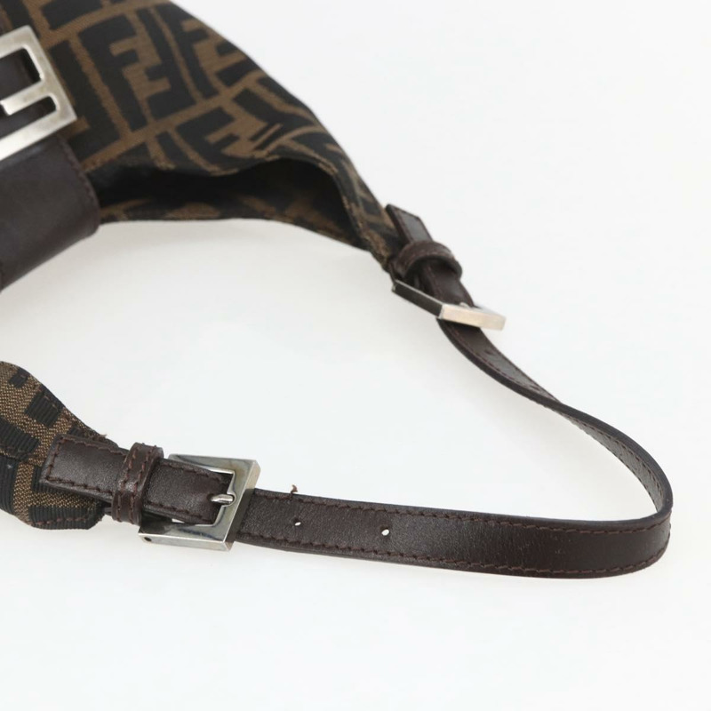 【日本直送】FENDI Zucca帆布手提包 黑色 棕色 銀色 正品 am10298-6