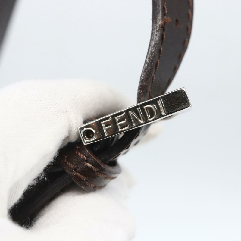 【日本直送】FENDI Zucca帆布手提包 黑色 棕色 銀色 正品 am10298-9