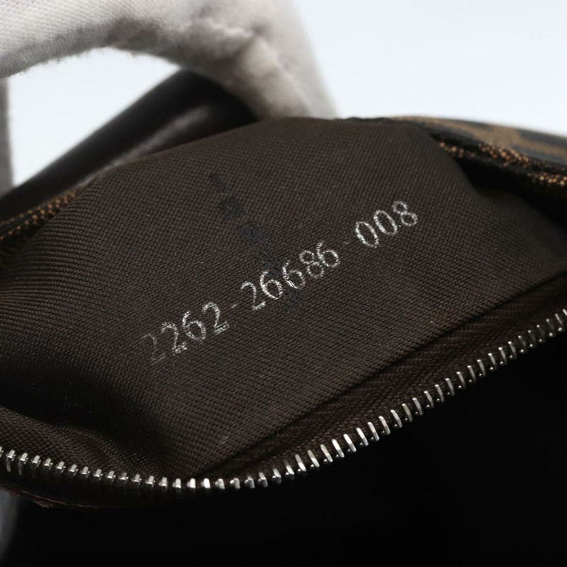 【日本直送】FENDI Zucca帆布手提包 黑色 棕色 銀色 正品 am10298-11