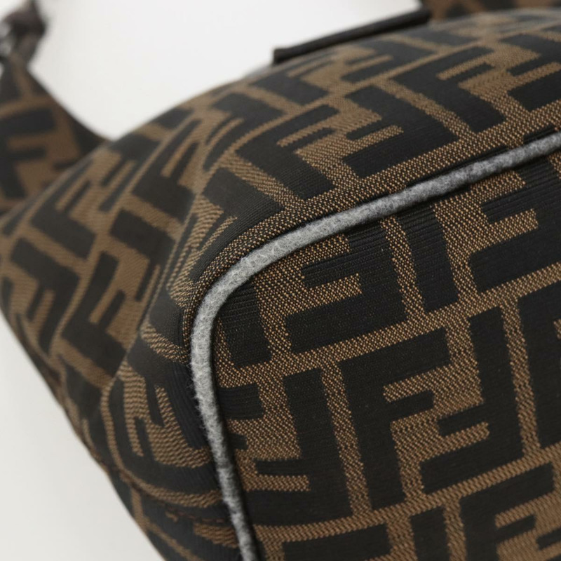 【日本直送】FENDI Zucca帆布手提包 黑色 棕色 銀色 正品 am10298-13