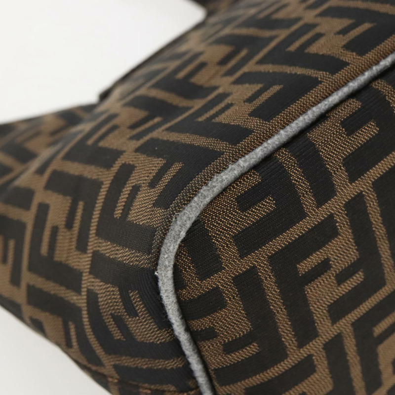 【日本直送】FENDI Zucca帆布手提包 黑色 棕色 銀色 正品 am10298-15