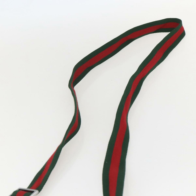 【日本直送】GUCCI GG帆布織帶雪莉線單肩包 米色 銀色 146309 正品 am10337A-7