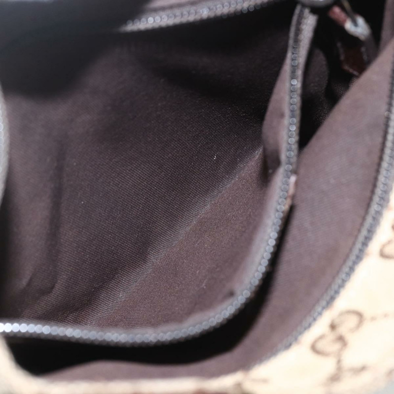 【日本直送】GUCCI GG帆布織帶雪莉線單肩包 米色 銀色 146309 正品 am10337A-21