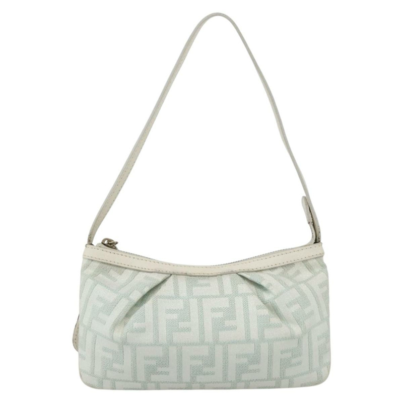 【日本直送】FENDI Zucca 帆布配件包 金色 淺綠色 正品 159291V-12