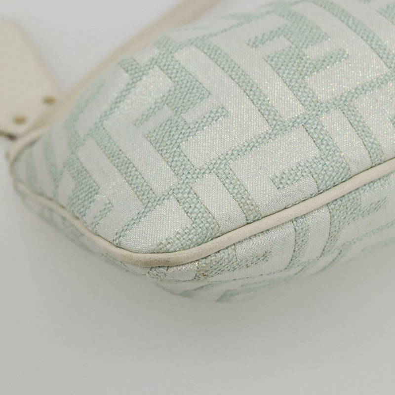 【日本直送】FENDI Zucca 帆布配件包 金色 淺綠色 正品 159291V-14