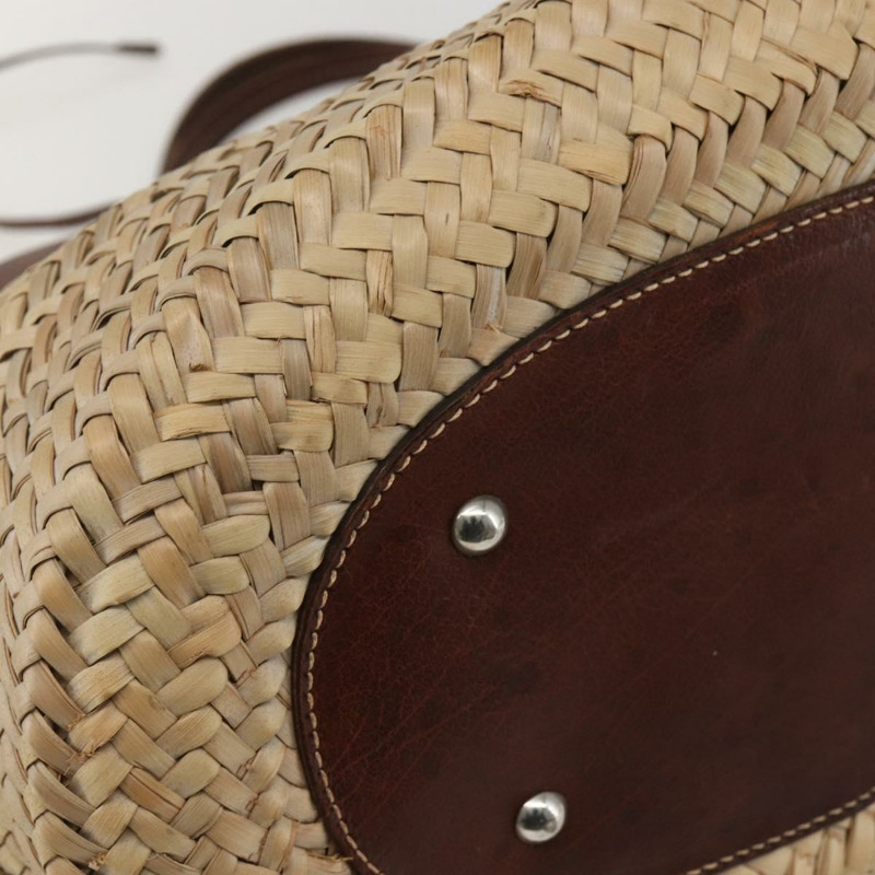 【日本直送】Miu Miu 手提包 拉菲草 米色 銀色 正品 159300V-16