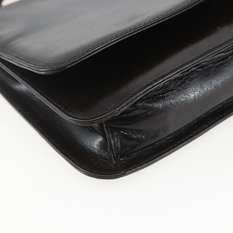 【日本直送】PRADA 鏈條單肩包 皮革塑膠 深棕色 正品 am10365V-13