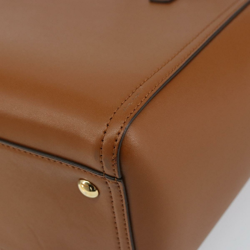 【日本直送】Salvatore Ferragamo 小馬手提包 皮革 2way 棕色金色 Auth am10260V-16