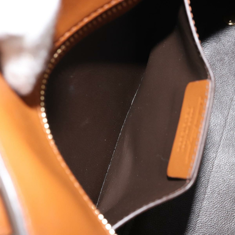 【日本直送】Salvatore Ferragamo 小馬手提包 皮革 2way 棕色金色 Auth am10260V-22