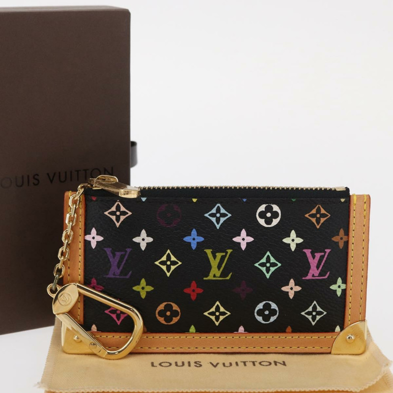 【日本直送】路易威登 Multicolor Pochette Cles 零錢包 黑色 M13664 LV Auth 161570V-11