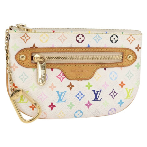 路易威登 Monogram Multicolor Pochette MM 手拿包 白色 M60028 LV Auth 161170