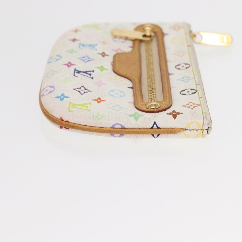 【日本直送】路易威登 Monogram Multicolor Pochette MM 手拿包 白色 M60028 LV Auth 161170-2