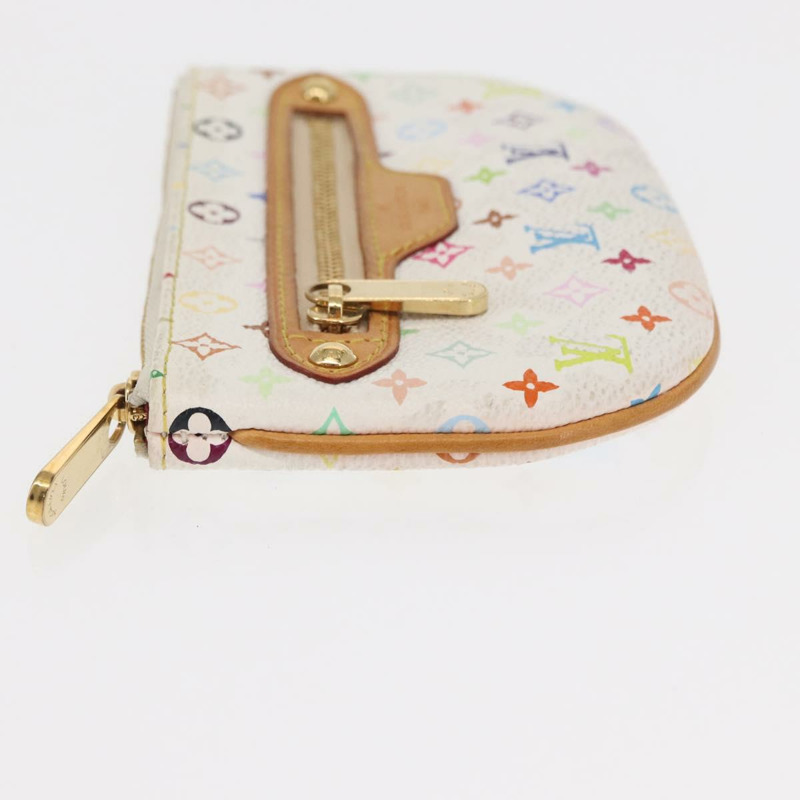 【日本直送】路易威登 Monogram Multicolor Pochette MM 手拿包 白色 M60028 LV Auth 161170-3