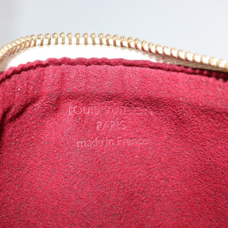 【日本直送】路易威登 Monogram Multicolor Pochette MM 手拿包 白色 M60028 LV Auth 161170-8