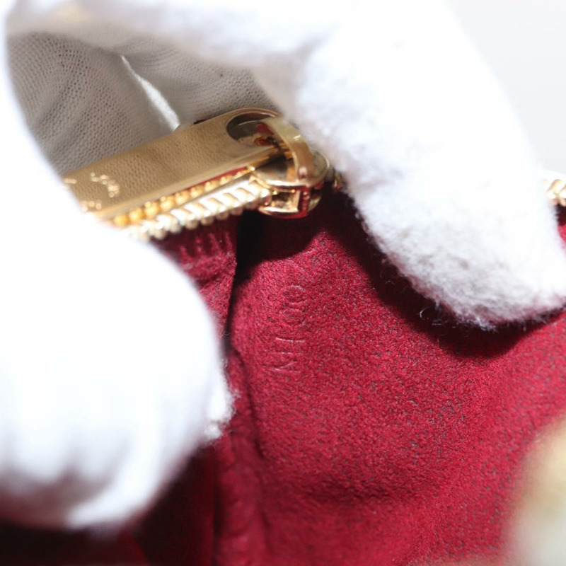 【日本直送】路易威登 Monogram Multicolor Pochette MM 手拿包 白色 M60028 LV Auth 161170-10