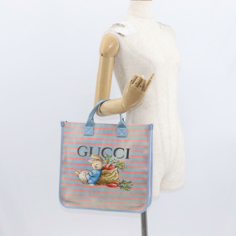 【日本直送】GUCCI 手提包 帆布 淺藍色 605831 正品 161483M-21
