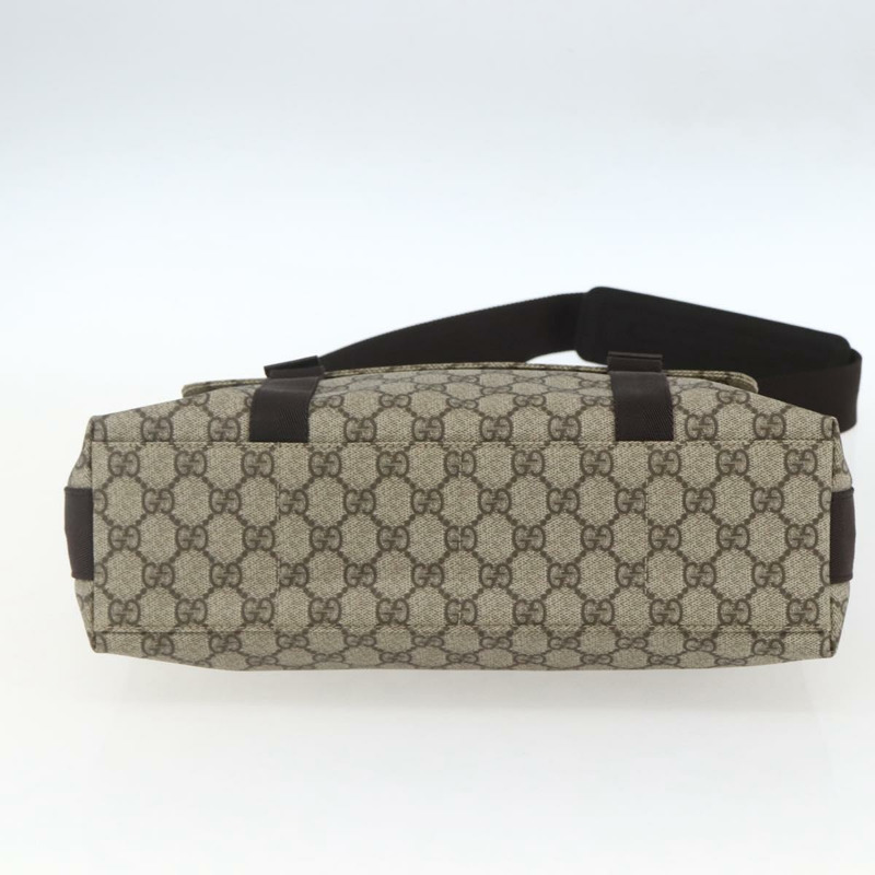 【日本直送】GUCCI GG Supreme 單肩包 PVC 皮革 米色 銀色 122373 正品 am10297V-4