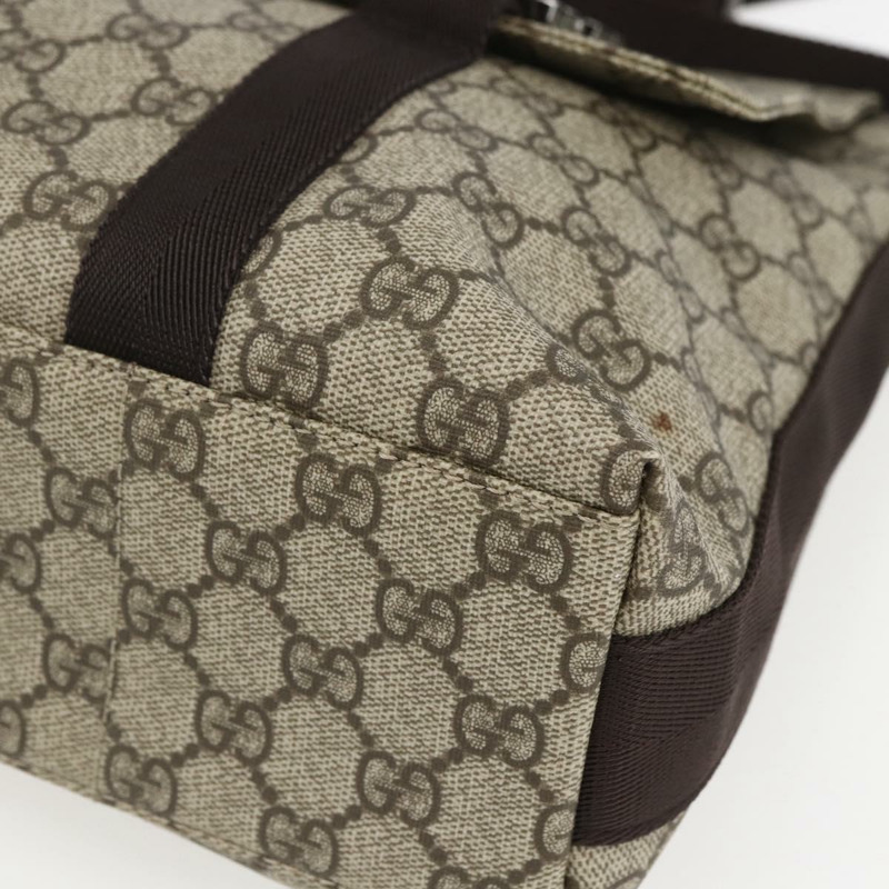 【日本直送】GUCCI GG Supreme 單肩包 PVC 皮革 米色 銀色 122373 正品 am10297V-8