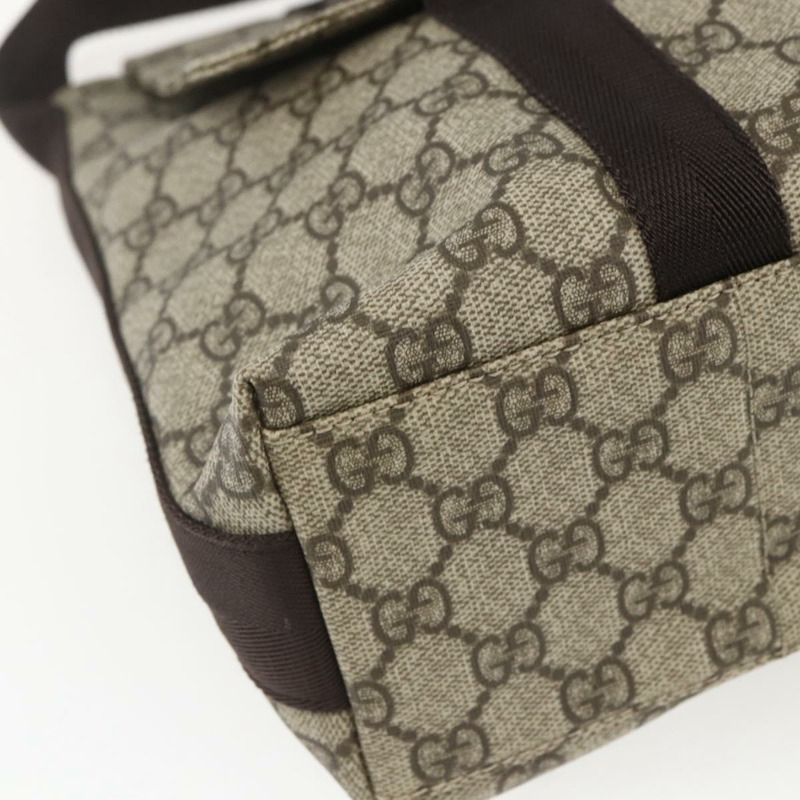 【日本直送】GUCCI GG Supreme 單肩包 PVC 皮革 米色 銀色 122373 正品 am10297V-13