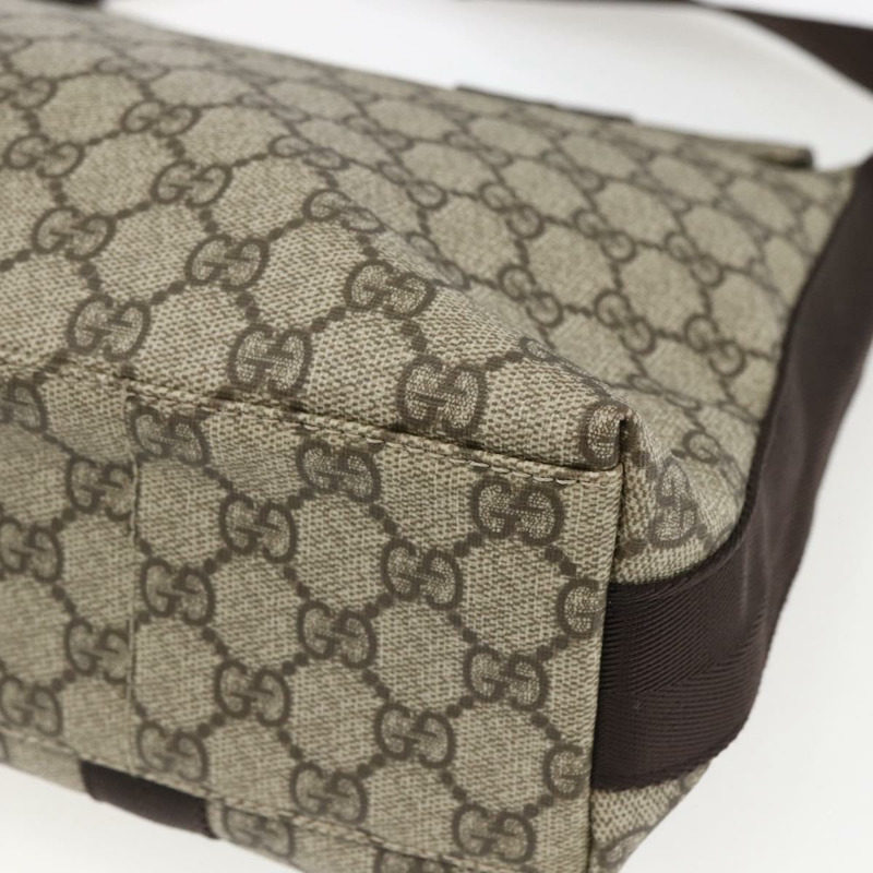 【日本直送】GUCCI GG Supreme 單肩包 PVC 皮革 米色 銀色 122373 正品 am10297V-14