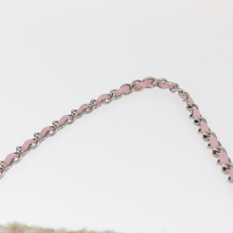 【日本直送】香奈兒鏈條單背包，斜紋軟呢多色銀色雙C標誌，正品編號161148SAV-7