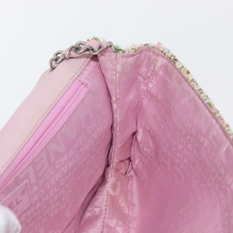 【日本直送】香奈兒鏈條單背包，斜紋軟呢多色銀色雙C標誌，正品編號161148SAV-19