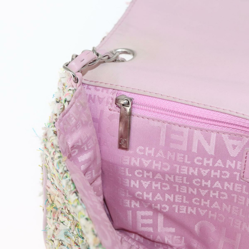 【日本直送】香奈兒鏈條單背包，斜紋軟呢多色銀色雙C標誌，正品編號161148SAV-21