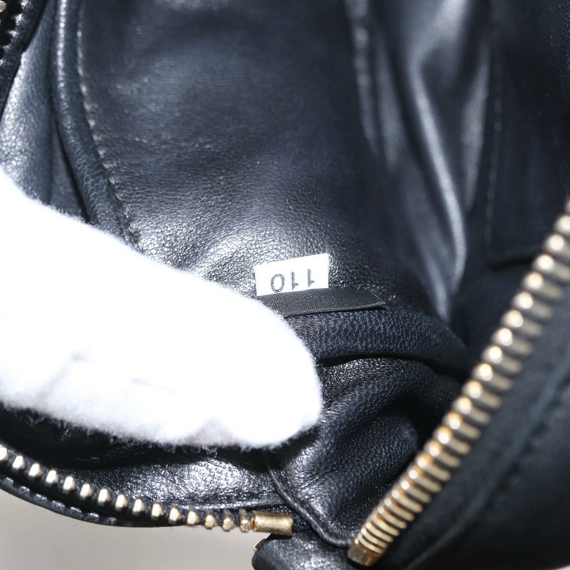 【日本直送】PRADA 黑色金色皮革肩背包，正品 161530V-10