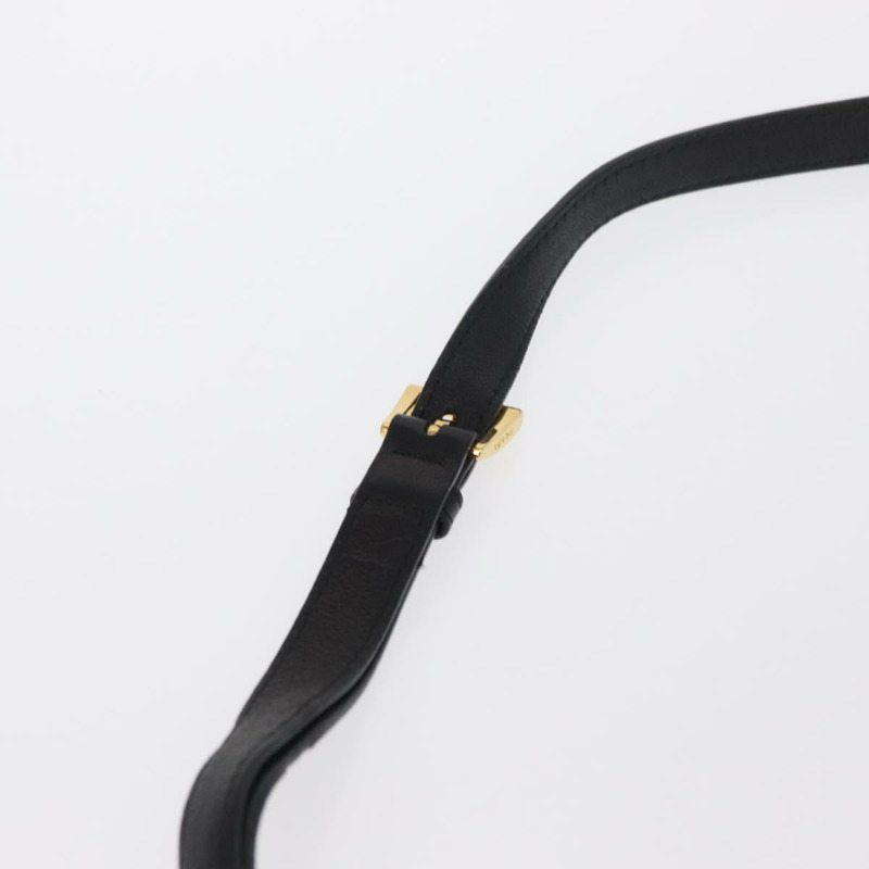 【日本直送】PRADA 黑色金色皮革肩背包，正品 161530V-13