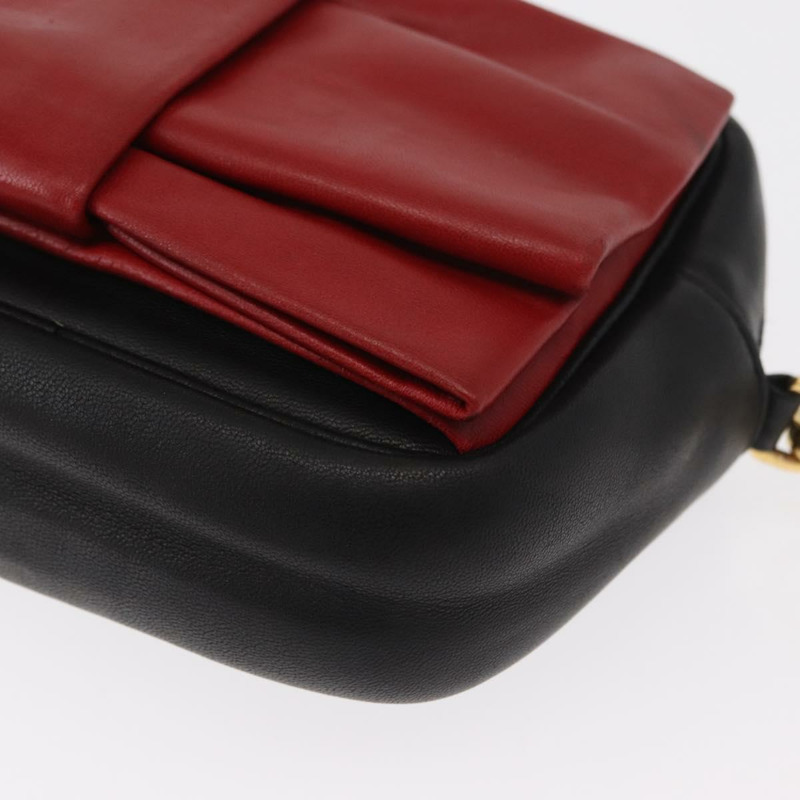 【日本直送】PRADA 黑色金色皮革肩背包，正品 161530V-15