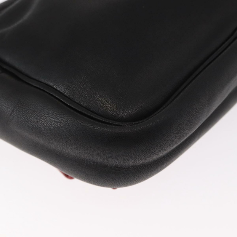 【日本直送】PRADA 黑色金色皮革肩背包，正品 161530V-16