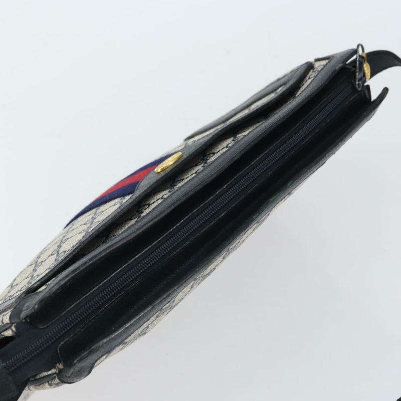 【日本直送】GUCCI GG Supreme Sherry Line 單肩包 PVC 海軍藍/紅色 14 02 013 正品 BA9411-5