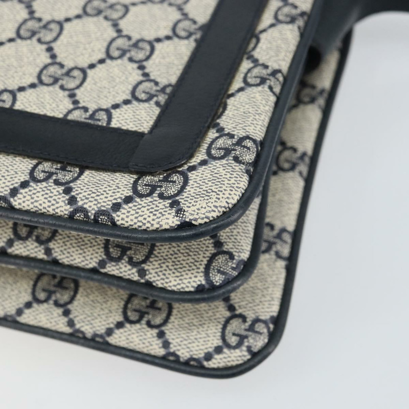 【日本直送】GUCCI GG Supreme Sherry Line 單肩包 PVC 海軍藍/紅色 14 02 013 正品 BA9411-8