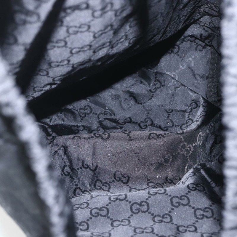 【日本直送】GUCCI GG 雙肩包 尼龍 黑色 銀色 223670 Auth am10253V-10