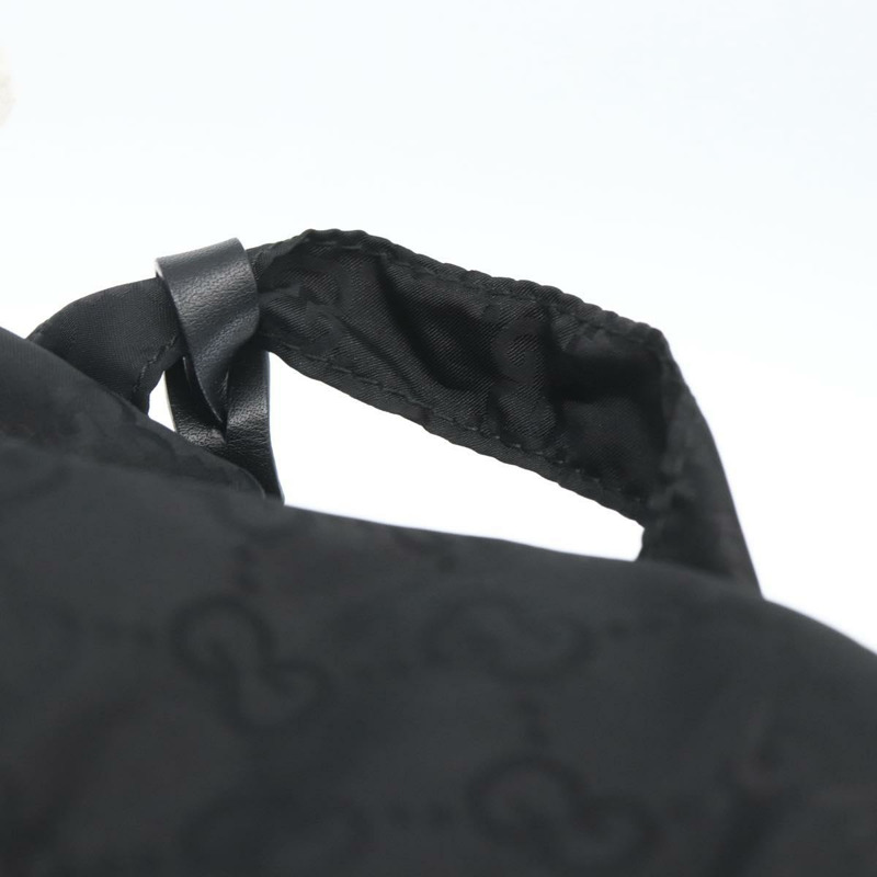 【日本直送】GUCCI GG 雙肩包 尼龍 黑色 銀色 223670 Auth am10253V-13