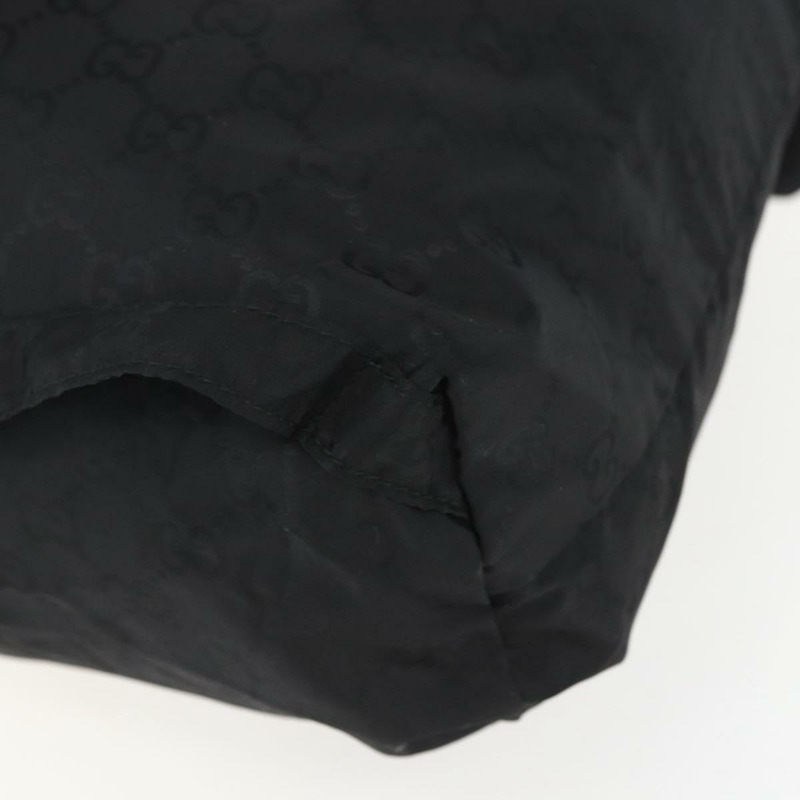 【日本直送】GUCCI GG 雙肩包 尼龍 黑色 銀色 223670 Auth am10253V-16