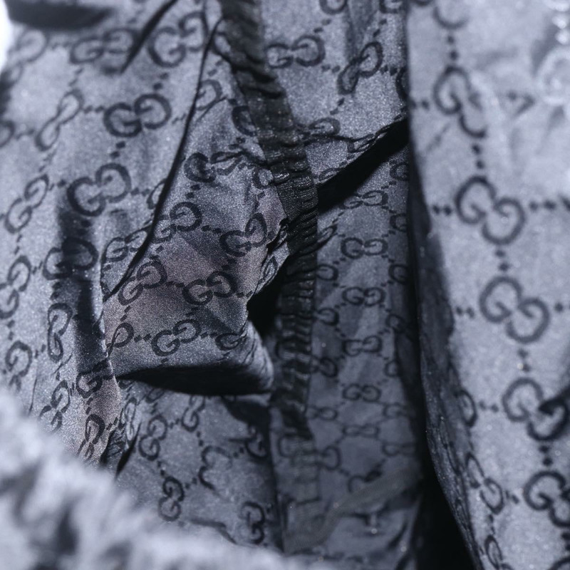 【日本直送】GUCCI GG 雙肩包 尼龍 黑色 銀色 223670 Auth am10253V-22