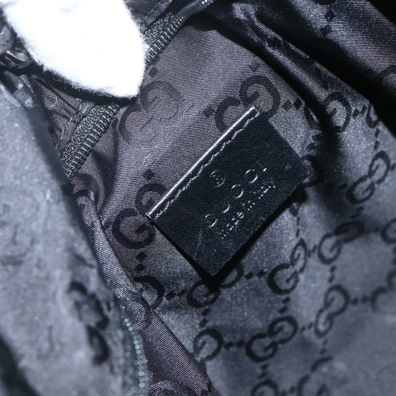 【日本直送】GUCCI GG 雙肩包 尼龍 黑色 銀色 223670 Auth am10253V-23