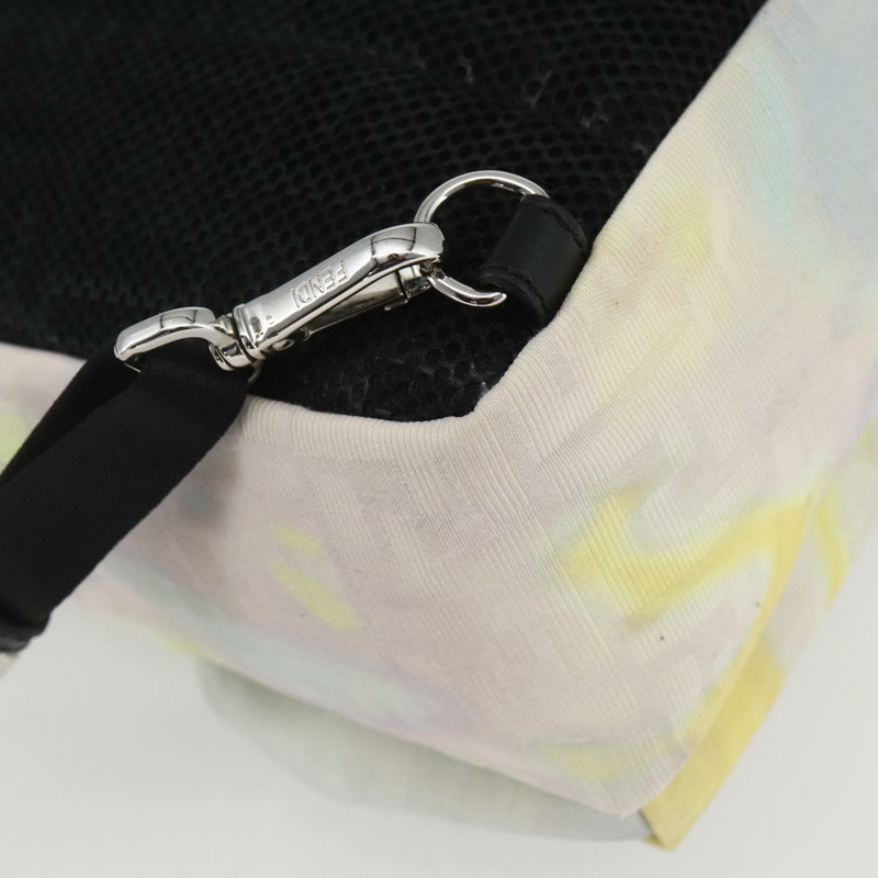 【日本直送】FENDI Zucca帆布單肩包 尼龍 白色 銀色 正品 am10182V-9