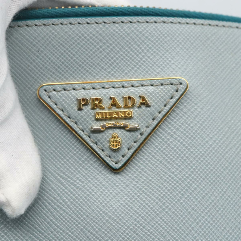 【日本直送】PRADA 手提包 Safiano 皮革 2way 綠色金色 Auth BA9274V-17